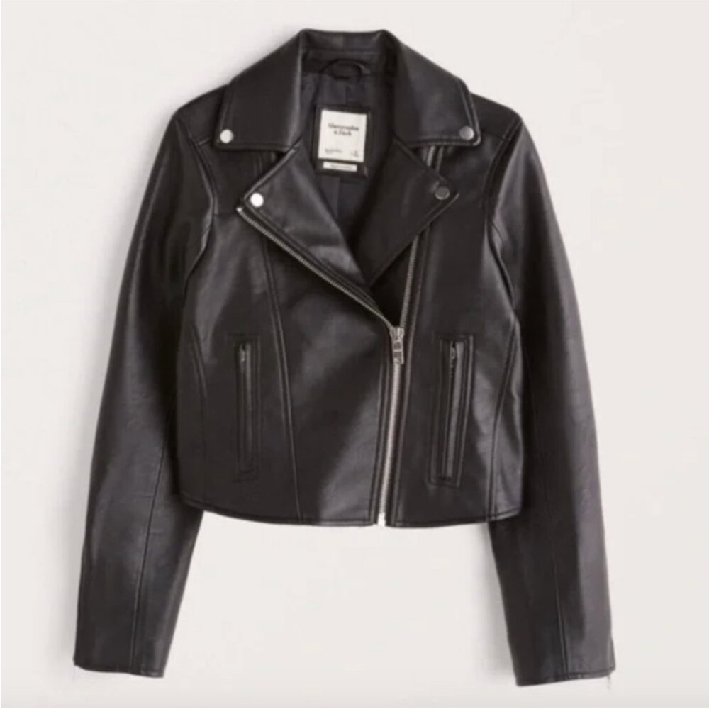 NWOT Abercrombie Vegan Leather Jacket